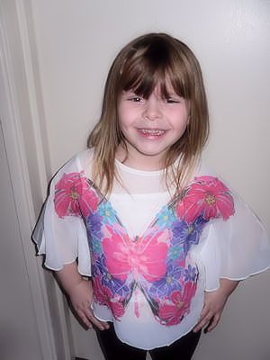 Butterfly Puncho Style Top Cream