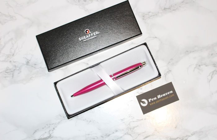 Pink Sapphire Sheaffer VFM ballpoint pen presentation box Pen Heaven