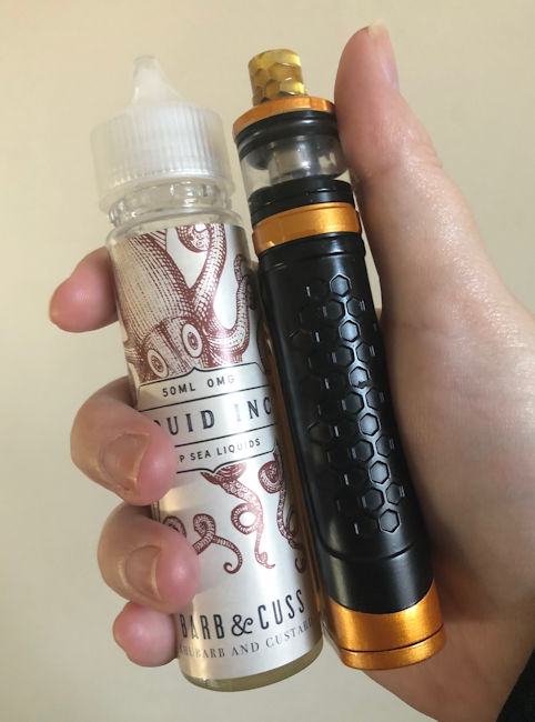 Barb & Cuss Squid Inc e-liquid with Wizmec CB80