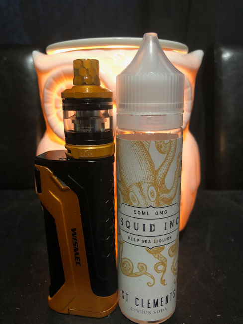 St Clements Squid Inc e-liquid with Wizmec CB80