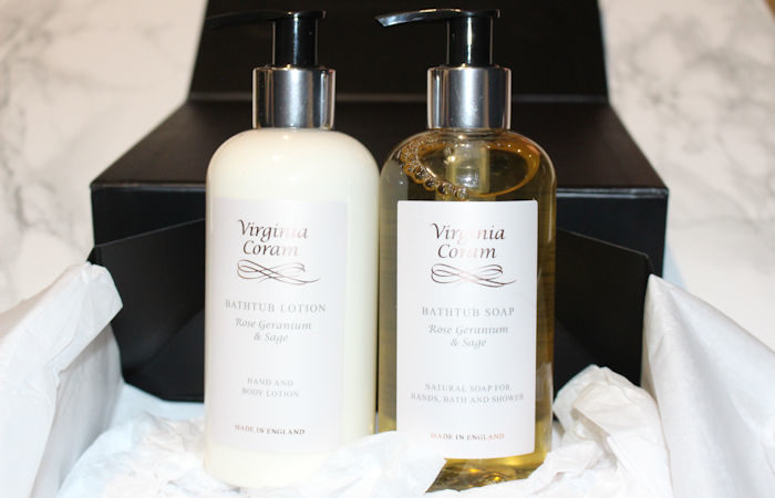 Virginia Coram Bathtub Gift Set bottles