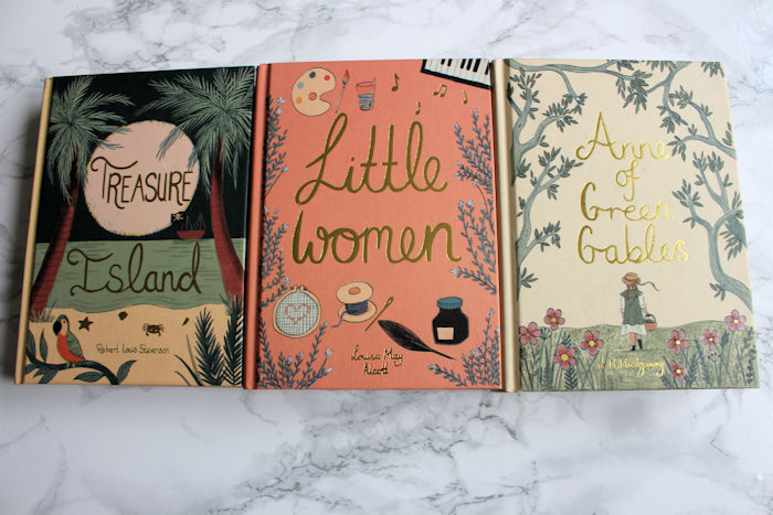 Collections Editions Anne of Green Gables, Little Women, Treasure Island Front Covers