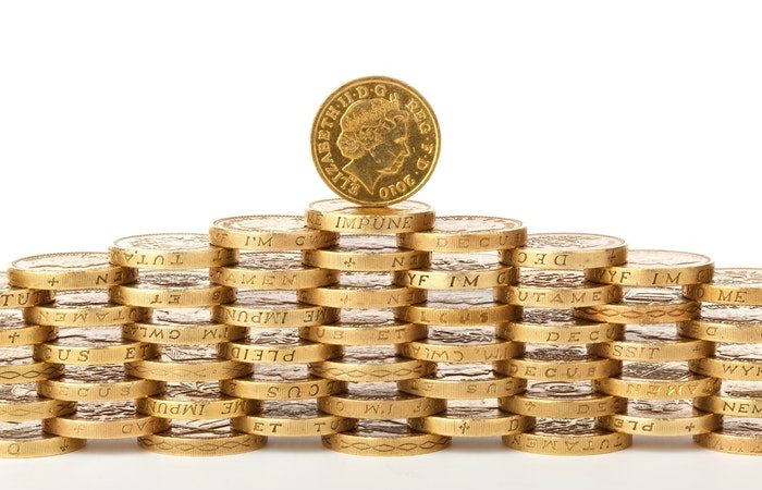 deposit, pound coins
