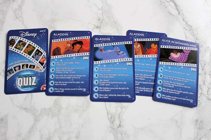 Disney Top Trumps Quiz Cards