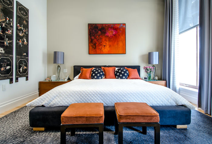 Bed in Magnolia bedroom