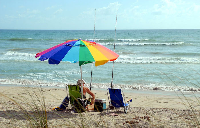 Fisherman retirement beach sea