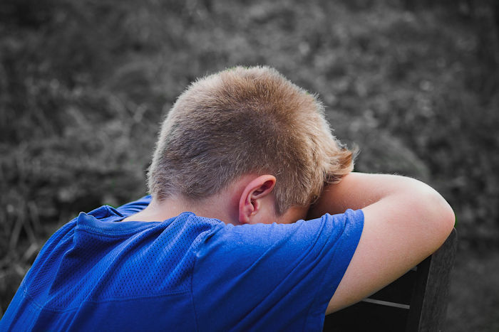 Boy stressed manage stress cope with stress